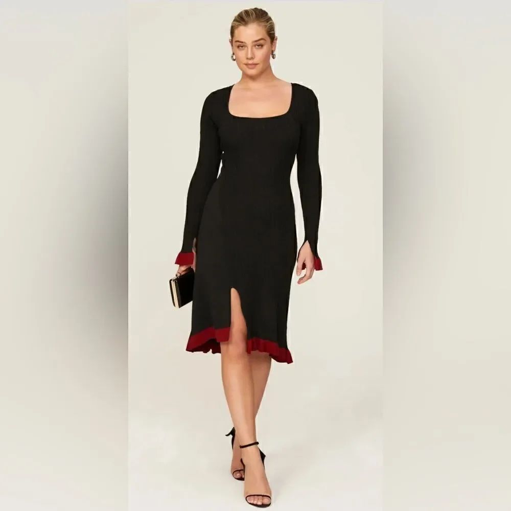 Esteban Cortazar Collective Square Neck Sweater Dress Size XS